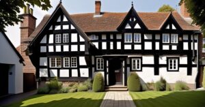 Mur pruski elewacja: nowoczesna imitacja konstrukcji szachulcowej