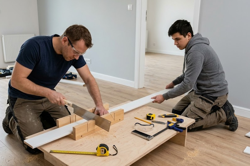 jak ciąć listwy przypodłogowe mdf