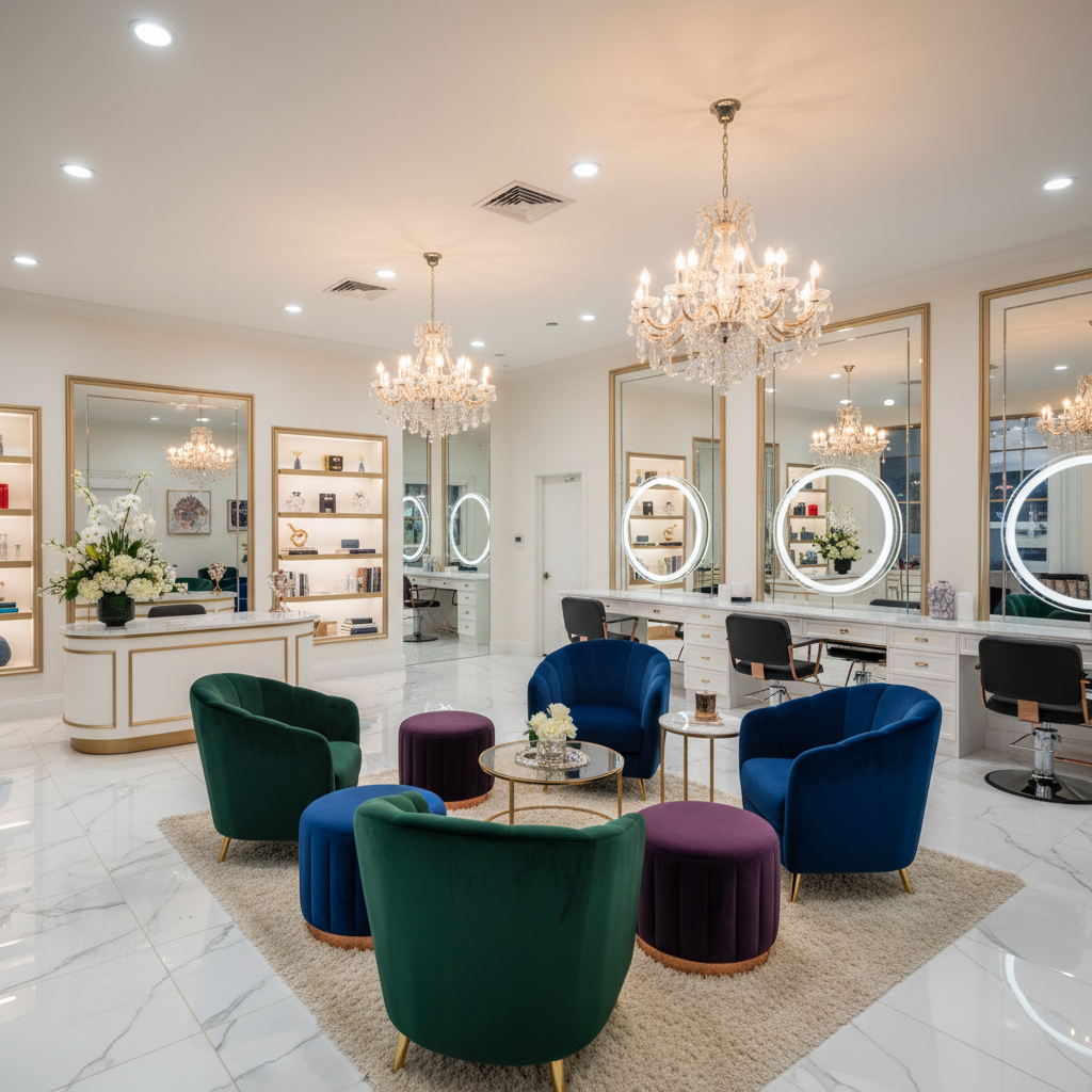 Salon w stylu glamour: jak stworzyć efektowne wnętrze
